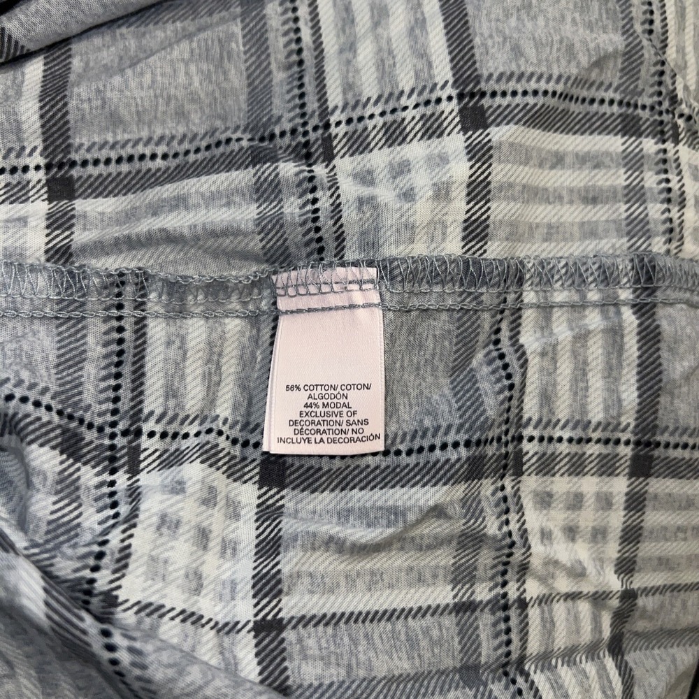 Victoria's Secret womens v neck Nightgown gown ‎ sz large gray plaid - Picture 4 of 5